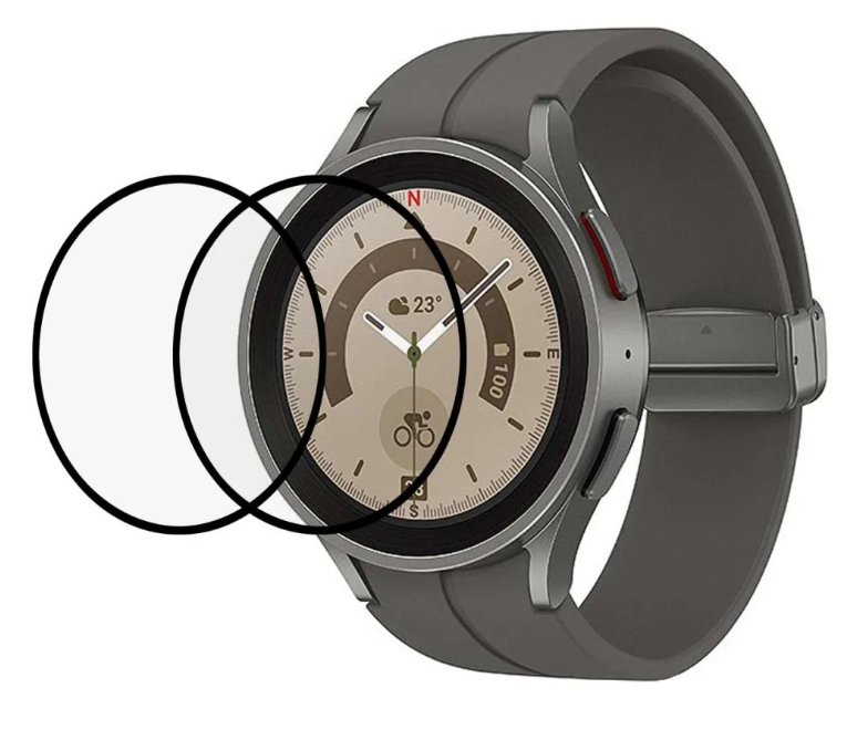 Захисна плівка 2 шт CDK для Samsung Galaxy Watch5 Pro (R920/R925) 45 mm | Composite Film box (014942) (black), фото 1