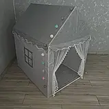 Дитяча палатка з ліхтариками BAL13 СІРА і СІРО-РОЖЕВА Намет дитячий з підсвічуванням Дитячий будиночок Вігвам, фото 4