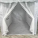 Дитяча палатка з ліхтариками BAL13 СІРА і СІРО-РОЖЕВА Намет дитячий з підсвічуванням Дитячий будиночок Вігвам, фото 7