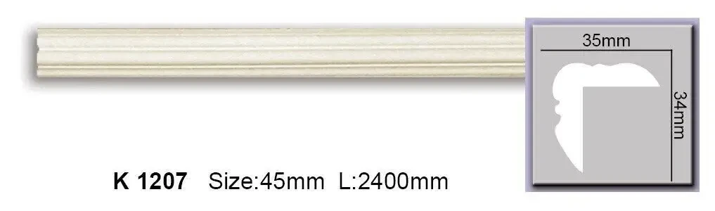 Молдинг Гладкий Поліуретановий Harmony K 1207 Flexi