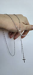 Срібна вервиця на шию 52 см