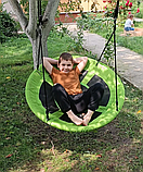 Гойдалка дитяча для будинку підвісна, Дитяча гойдалка гніздо 100 см, Гойдалка гніздо підвісна для дачі, фото 10
