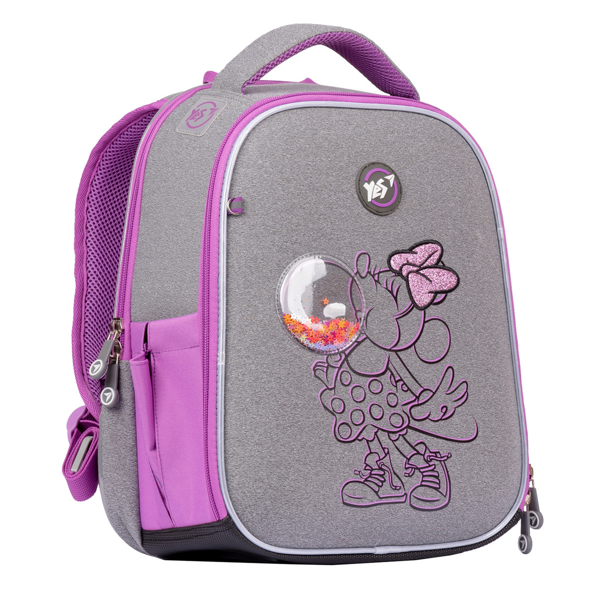 Рюкзак шкільний ортопедичний каркасний YES H-100 Minnie Mouse 552174 для дівчинки, фото 1