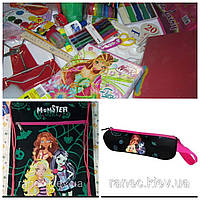 Набір канцтоварів для першокласника для дівчинки набір канцелярії преміум + пенал та сумка для взуття