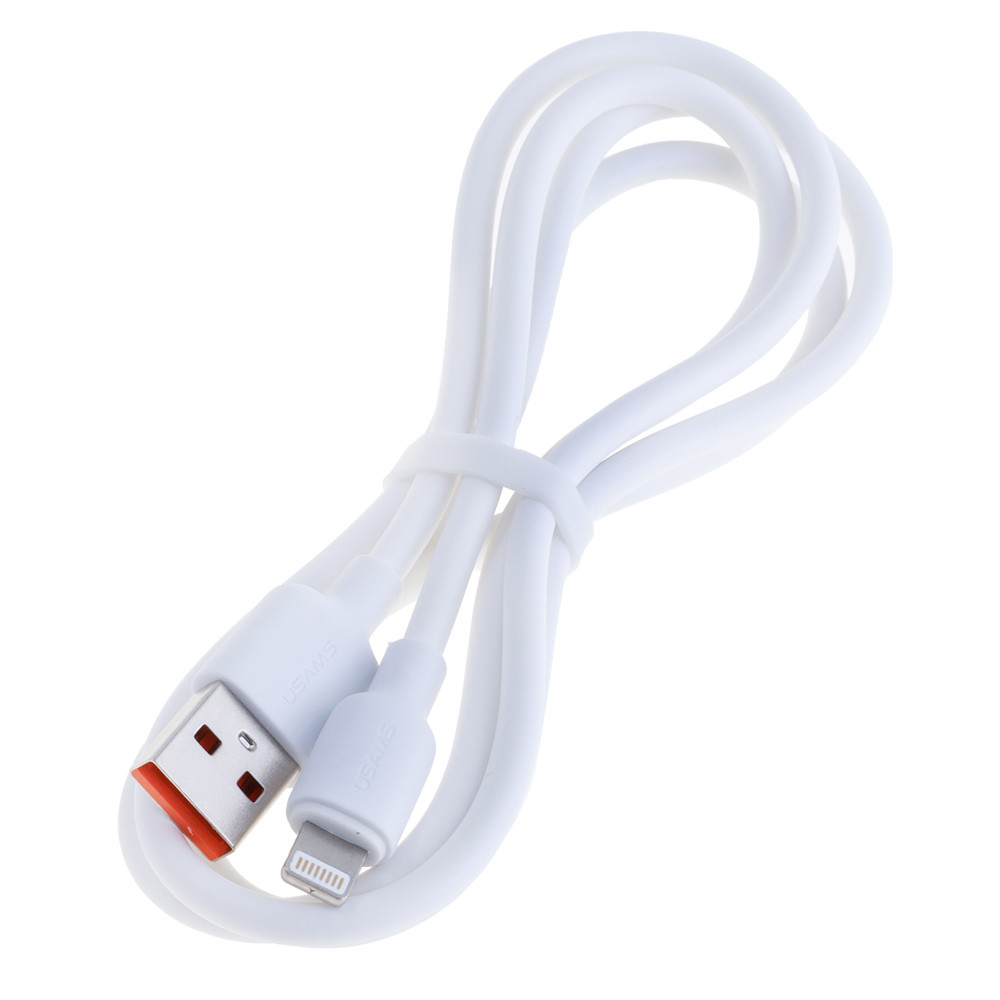 Кабель USB Lighting 2.4 A 1m, білий (SJ604USB01 — USAMS)