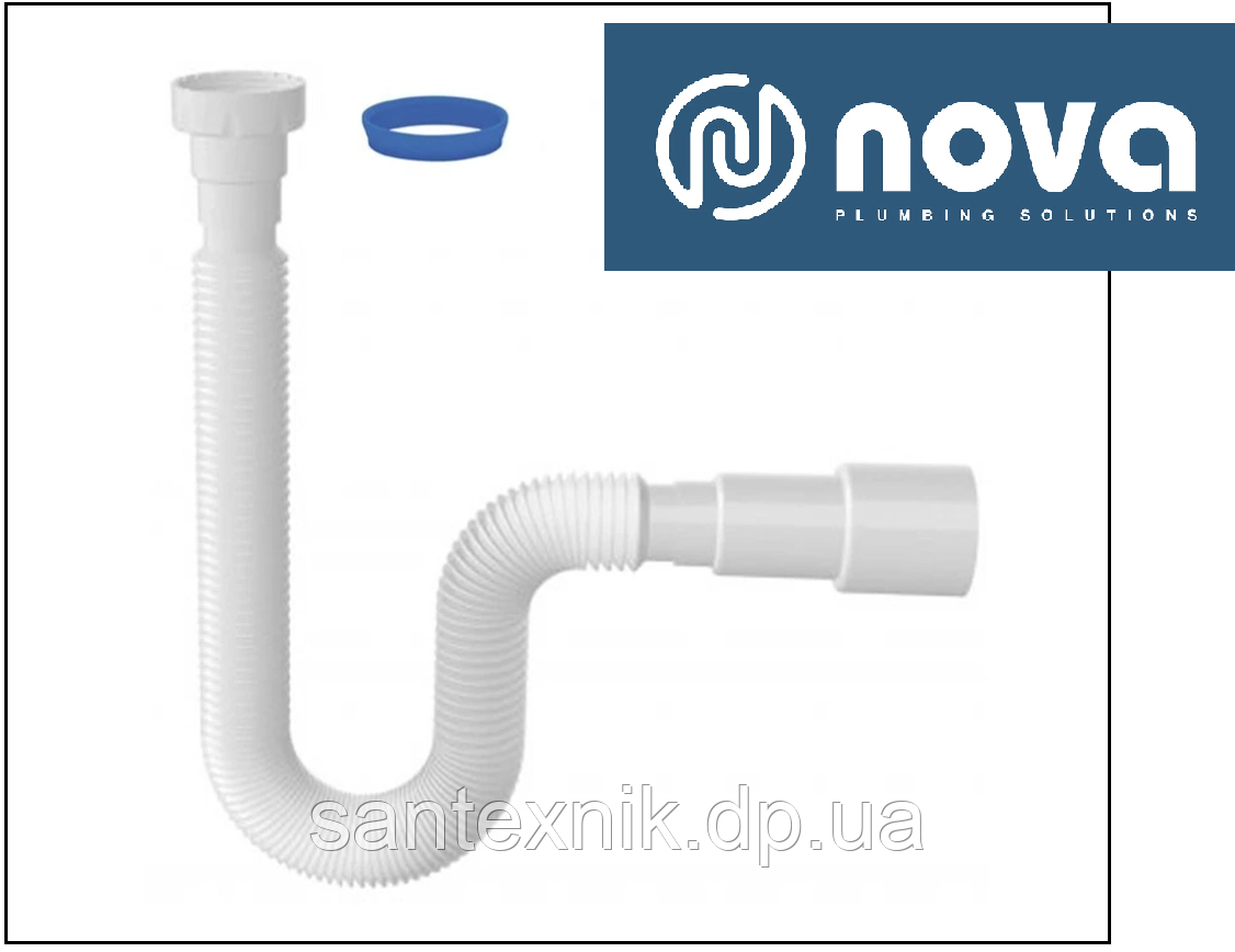 Гофра Nova для сифона 1 1/2" (40) 40/50 — 780 мм (під конусну прокладку)