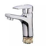 Змішувач для умивальника WEZER UNO1-A446 (силумін, хром), фото 2