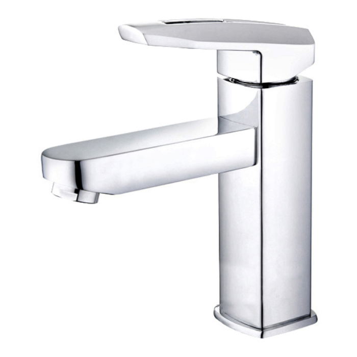 Змішувач для умивальника Wezer NOF1 (одноваж. лит. вилив, сплав скоба-шпілька, Ø35, хром), фото 1