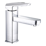 Змішувач для умивальника Wezer NOF1 (одноваж. лит. вилив, сплав скоба-шпілька, Ø35, хром), фото 2