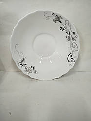 Салатник стеклокерамика глубокий с рисунком О 22,7см BLACK LILY