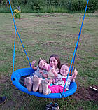 Круглі гойдалки гніздо 100 см, Одномісні підвісні гойдалки, Якісні підвісні гойдалки гніздо лелеки, фото 4