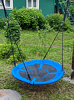 Гойдалка кругла підвісна гніздо, Дитяча гойдалка для дому 100 см, Дитяча гойдалка від 3 років, Гойдалка у двір