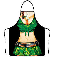 Жіночий фартух з приколом 75 на 60 см різнобарвний