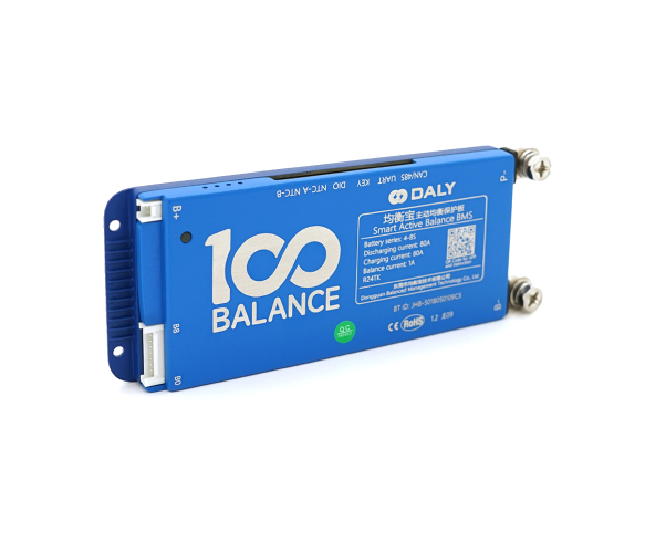 Universal BMS smart плата DaLy LiFePO4 4-8S 80A з Bluetooth + CAN + активний балансир 1A
