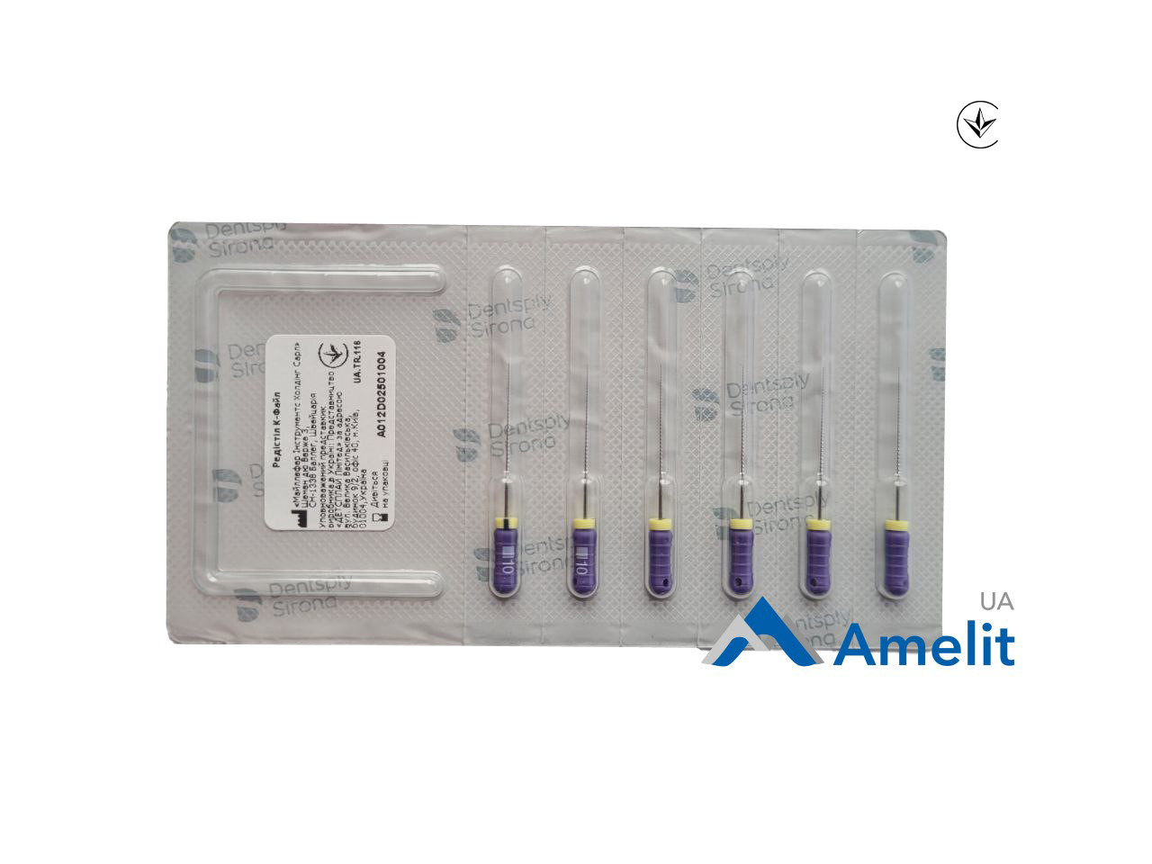 Інструмент ручний К-File READYSTEEL №10, 25 мм (Dentsply Sirona), 6 шт./пак.