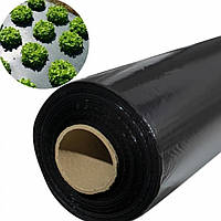 Пленка черная 30 мкм 0.8м*500м для мульчирования клубники и малины полиэтиленовая мульчирующая пленка