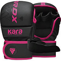 Рукавиці для ММА F6 MATTE PINK PLUS-XS/S  (капа в комплекті)