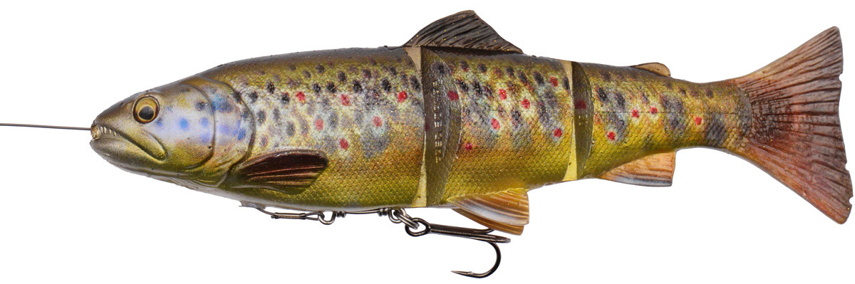 Силикон Savage Gear 4D Line Thru Trout MS 200mm 98.0g #03 Dark Brown Trout, фото 1