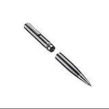 Ручка диктофон 128ГБ з голосовою активацією запису WAV MP3 USB накопичувач подвійний мікрофон функція прослуховування чорна, фото 3