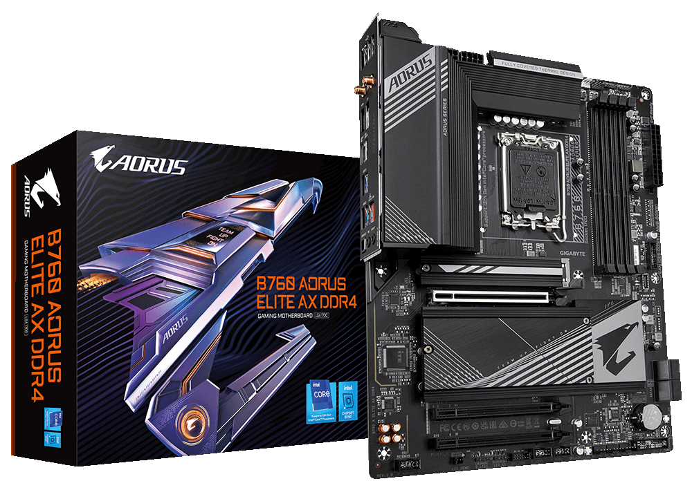 Материнська плата Gigabyte B760 Aorus Elite AX DDR4 LGA 1700 (B760 A ELITE AX DDR4)