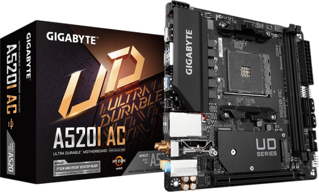 Материнська плата Gigabyte A520I AC Socket AM4 (A520I AC)