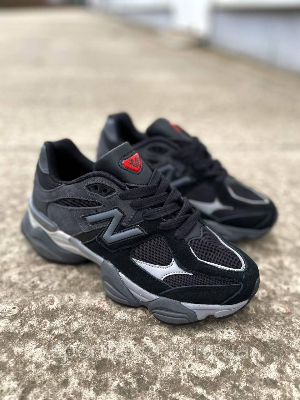 Жіночі кросівки демісезон New Balance 9060 замш чорний р  р 36,37,38,41
