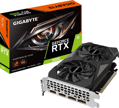 Відеокарта GeForce RTX 3050 6GB GDDR6 GIGABYTE WINDFORCE OC V2 (GV-N3050WF2OCV2-6GD), фото 3