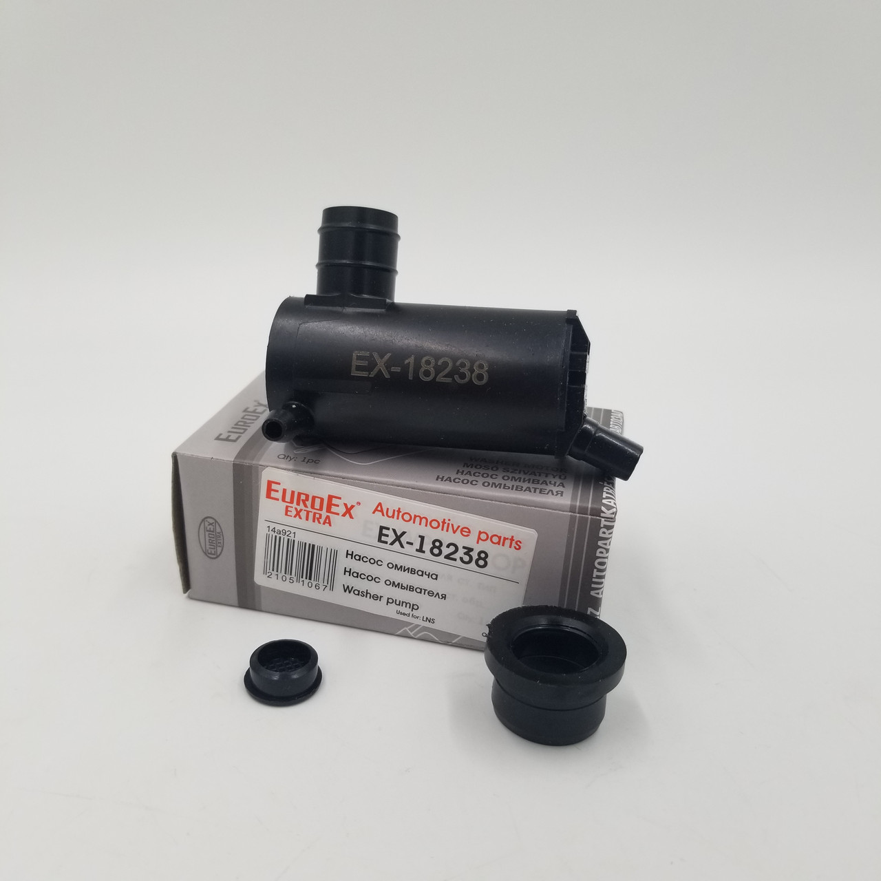 Насос омивача Ланос, Джилі MK (+манжета + сітка) EuroEx Угорщина 96318238, 1017002192