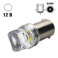 Світлодіодна автомобільна лампа BA9S, 3 smd 2835, 3D лінза, 12 В