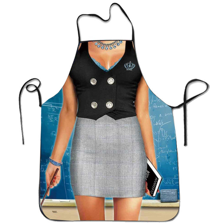 Фартух з приколом Вчителька для жінок 75 на 60 см різнобарвний, фото 1
