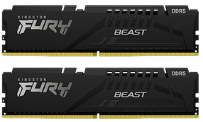 Оперативна пам'ять Kingston Fury 16GB (2x8GB) DDR5 6000MHz Beast Black (KF560C36BBEK2-16)