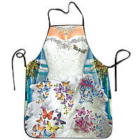 Фартух з приколом для жінок у весільній сукні 75 на 60 см різнобарвний