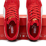 Жіночі кросівки Puma Speedcat весна-осінь червоні замшеві. Живе фото, фото 5