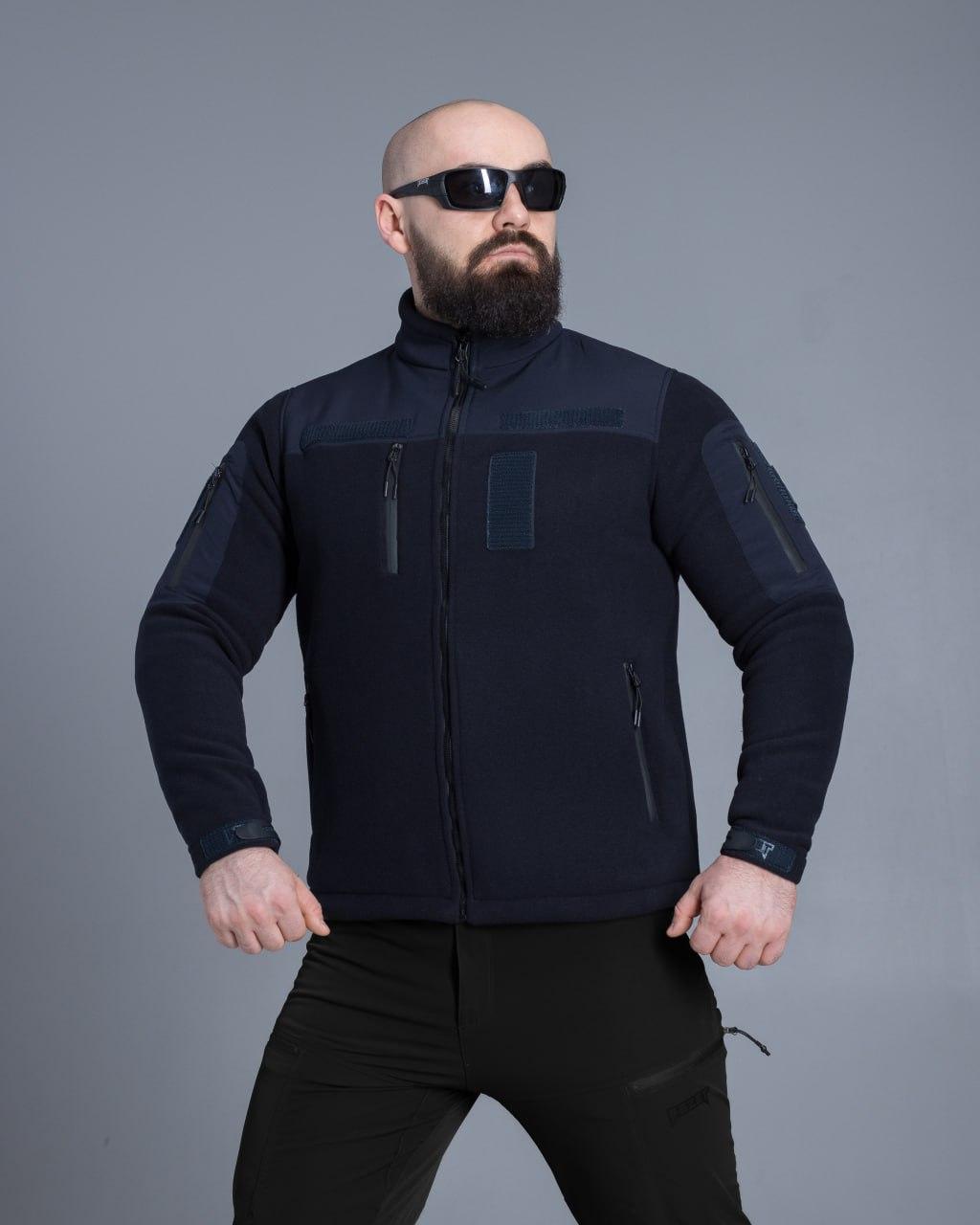 Тепла флісова кофта IceGuard для ДСНС в темно-синьому кольорі