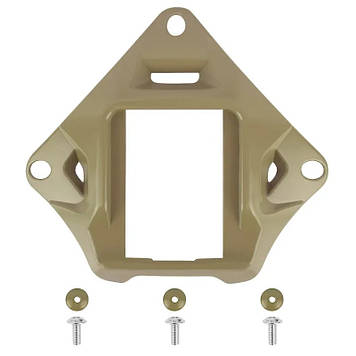 Платформа алюмінієва для кріплення шрауд NVG Mount зірка на тактичний шолом чорна