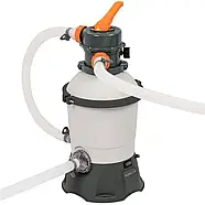 Каркасний прямокутний басейн Bestway 56457 (412х201х122 см, 8124 л, сходи, пісочний фільтр) Сірий, фото 4