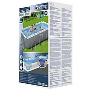 Каркасний прямокутний басейн Bestway 56457 (412х201х122 см, 8124 л, сходи, пісочний фільтр) Сірий, фото 6