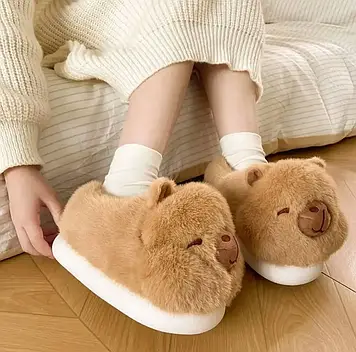 Теплі тапочки іграшки Kigurumi Капібара  Домашні М'які Capybara 36-37