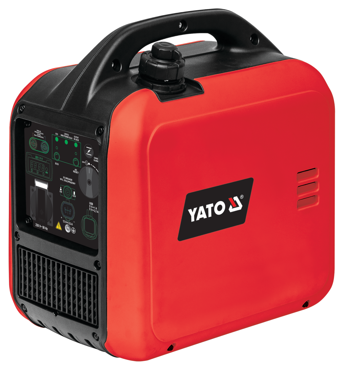 Генератор струму бензиновий інверторний YATO 1.9 кВт 230 В (AC) і 12 В 8.3 А (DC) бак 4 л