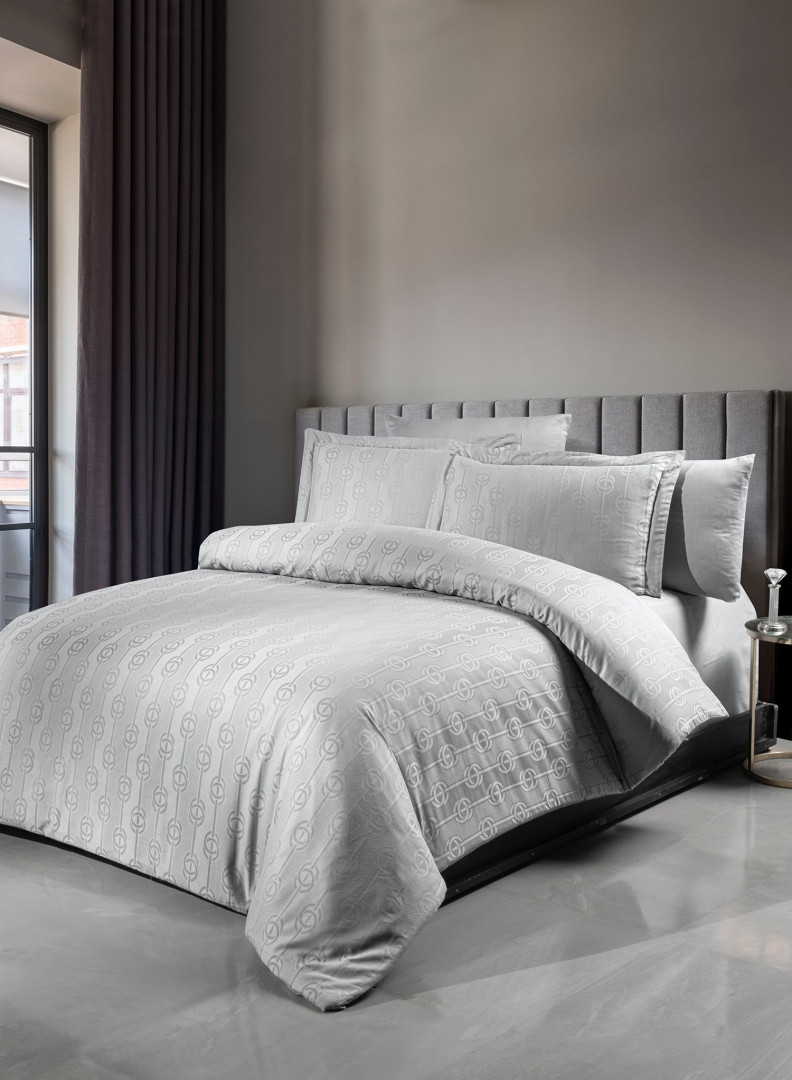 Постільна білизна First Choice Jacquard Satin - Norel Grey