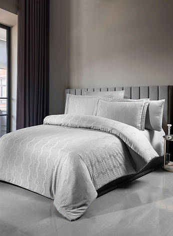 Постільна білизна First Choice Jacquard Satin - Norel Grey, фото 1