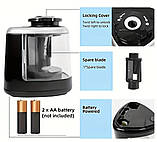 Електрична чинка для олівців чорна, фото 2