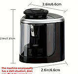 Електрична чинка для олівців чорна, фото 4