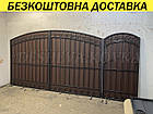 Ковані ворота з профнастилом і кованими елементами, фото 7