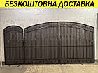 Ковані ворота з профнастилом і кованими елементами, фото 6