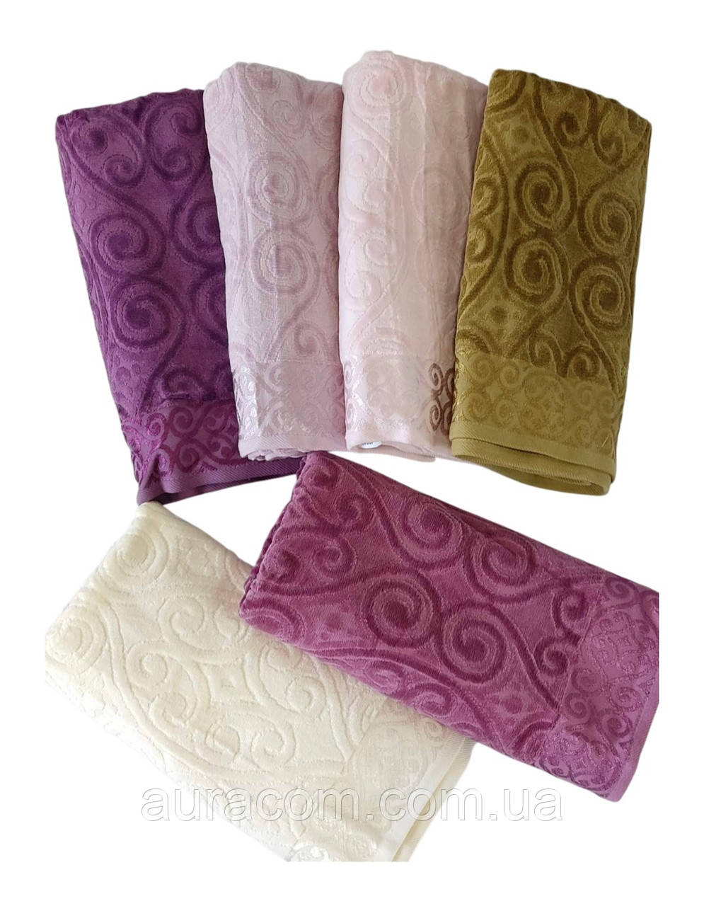 Велюрові рушники, банні 70х140 см, Pupilla, hanzade, Туреччина., фото 1