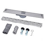 Душовий трап ITAL IT03-FT11/800, сифон поворот. 360, 800 мм, нержавіюча сталь, фото 6