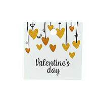 Бирка "Valentines Day" 50х50 мм (10 шт)