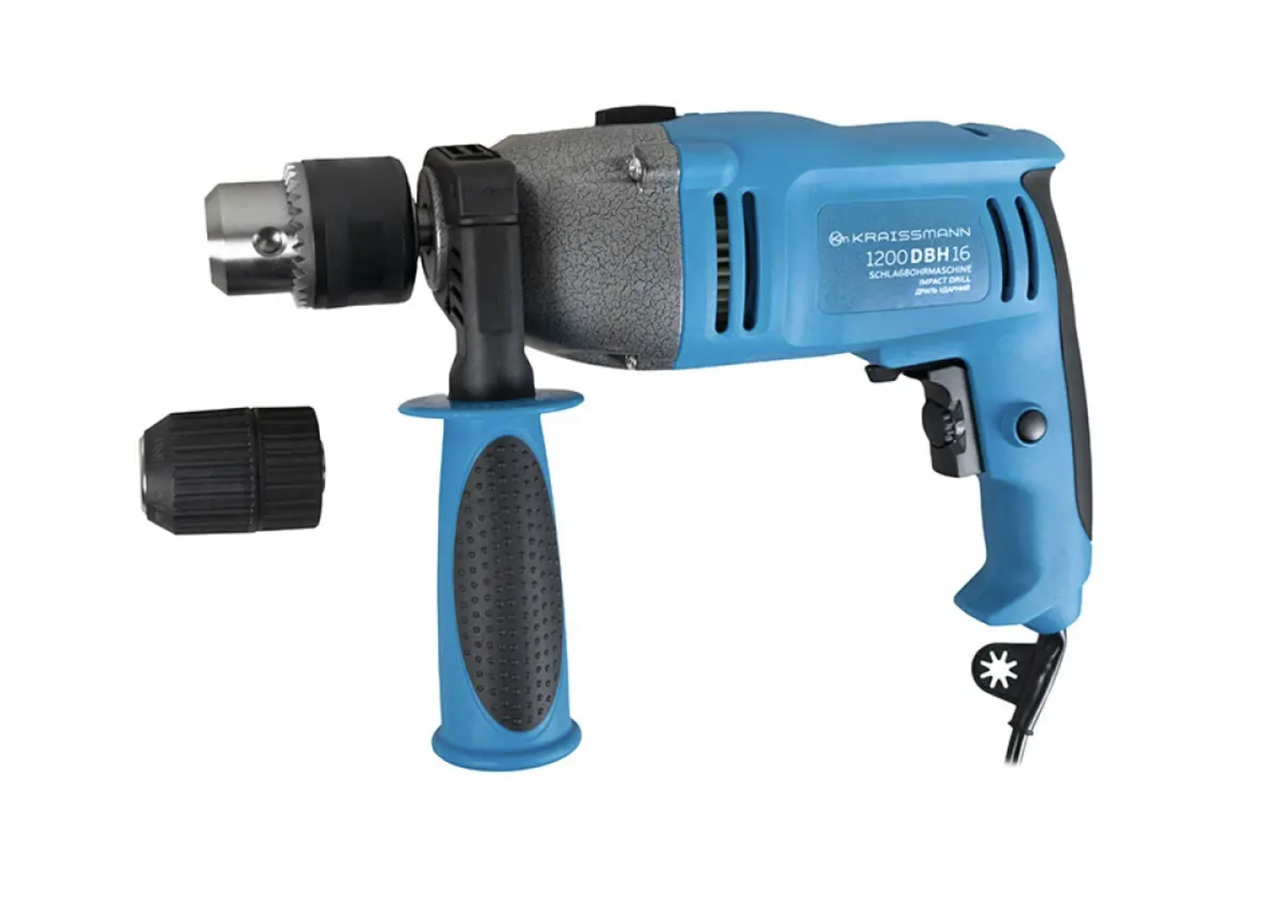 Дриль ударний KRAISSMANN 1200 DBH 16 (16 патрон встановлений, 13 самозатискний патрон у подарунок, фото 1