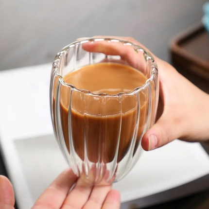 Склянка кавовий подвійними стінками 450мл Склянки для гарячих напоїв скло Склянка для еспресо скло, фото 1